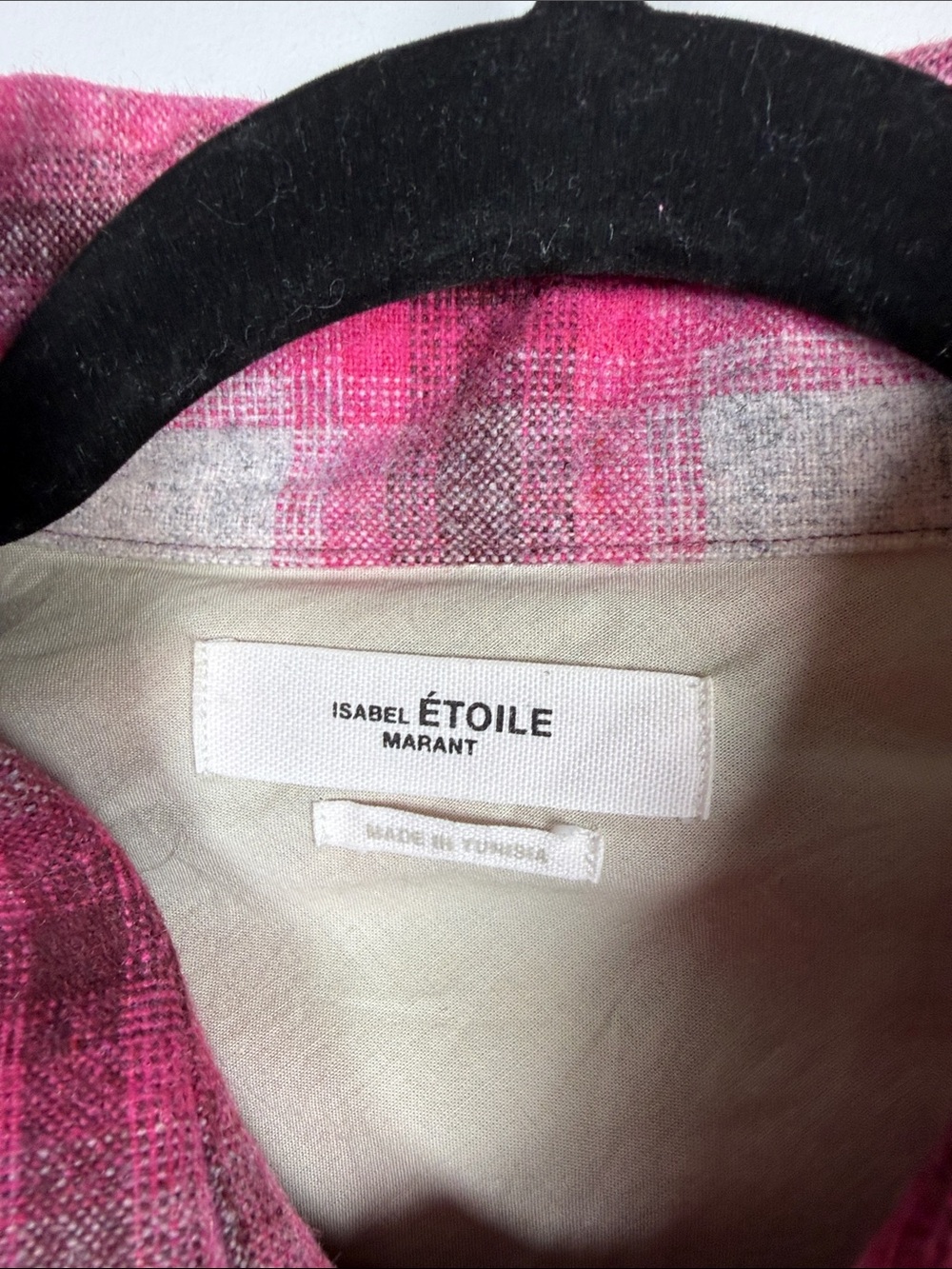 ISABEL MARANT ETOILE | Reosi Puff-Sleeve Shirt Plaid Print Size FR38/US6 - Picture 3 of 6